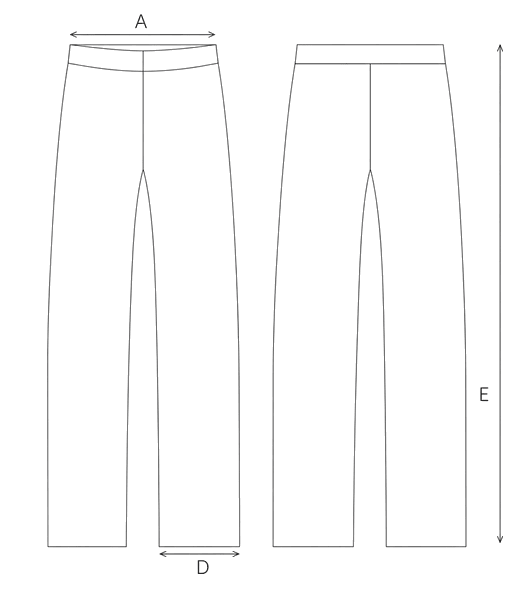 Guida misure PANTALONE DAINETTO STROPICCIO