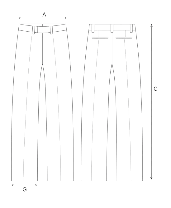 Guida misure PANTALONE SPORTY STAMPA