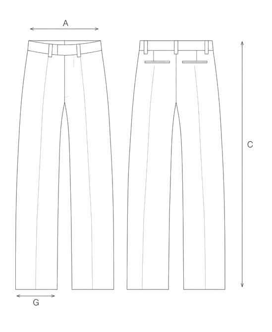 Guida misure PANTALONE IN VISCOSA TEXTURE