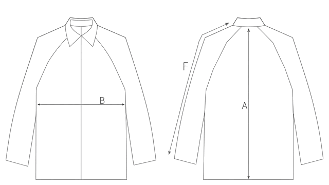 Guida misure BOMBER OVERSIZE CRINKLE