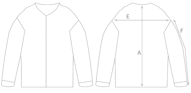Guida misure BOMBER OVERSIZE IN LINO