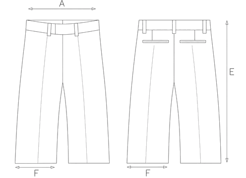 Guida misure PANTALONE BARREL IN DENIM
