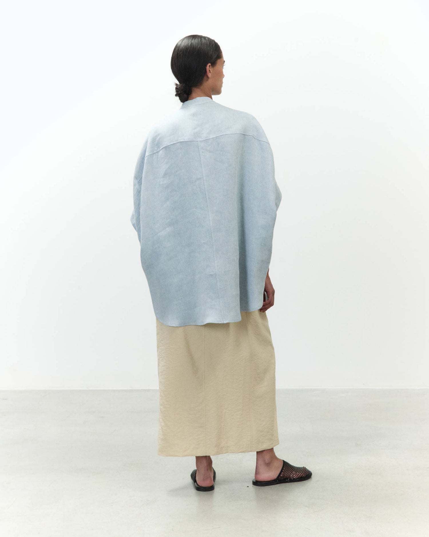 MAXI BLUSA IN LINO