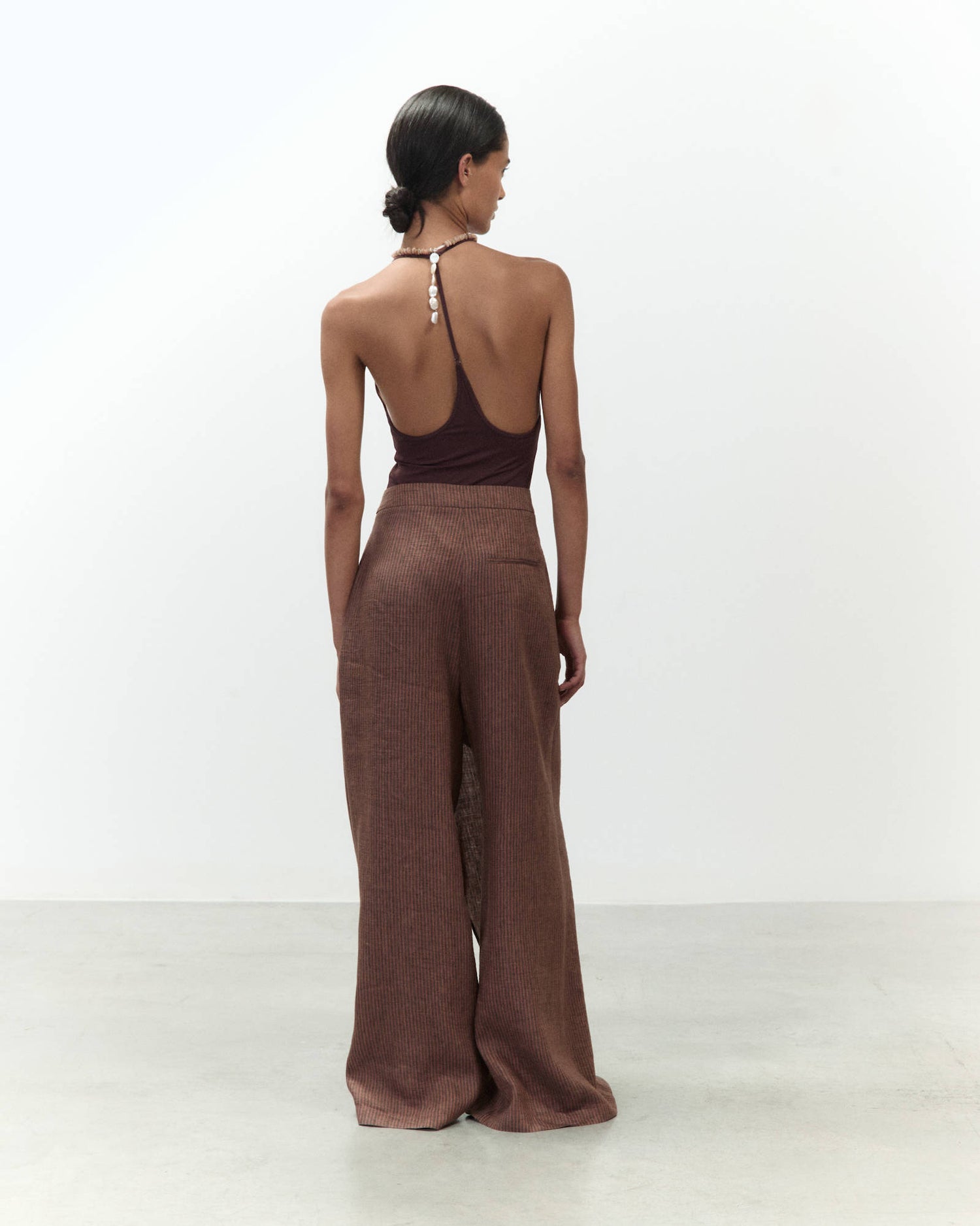 PANTALONE A PORTAFOGLIO IN LINO