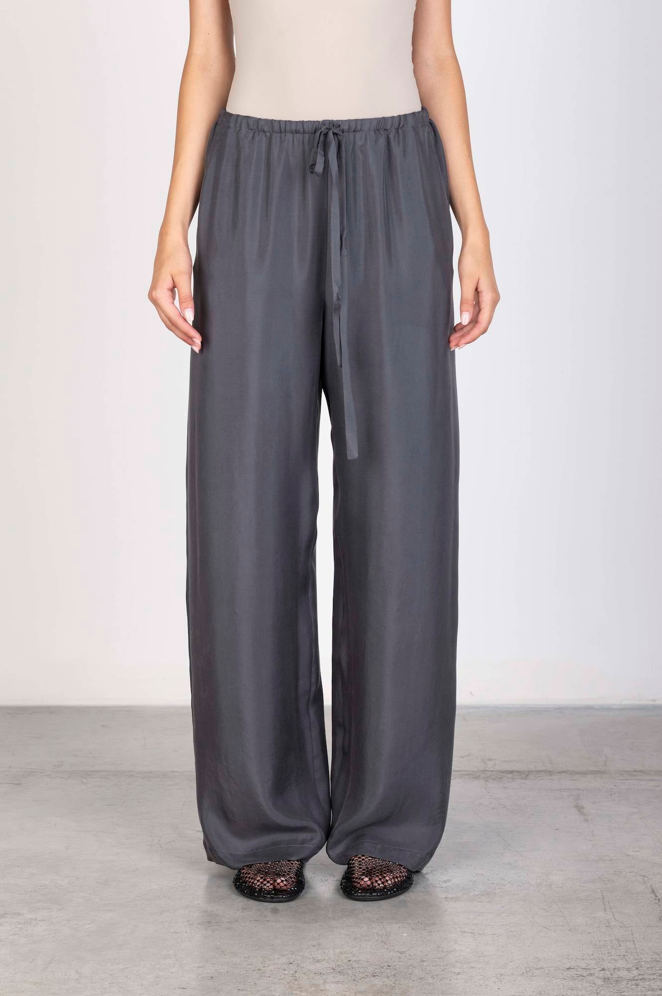 PANTALONE AMPIO IN SETA