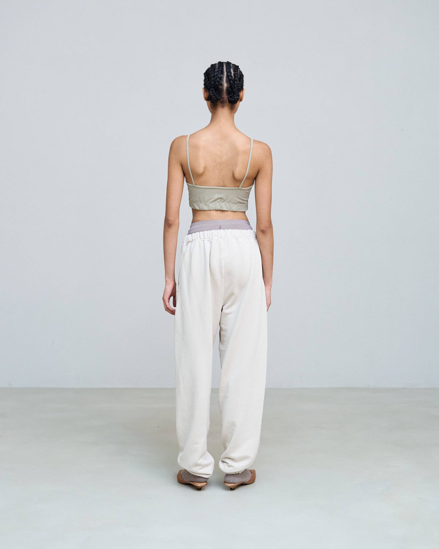 JOGGERS IN FELPA CON RICAMO Sand